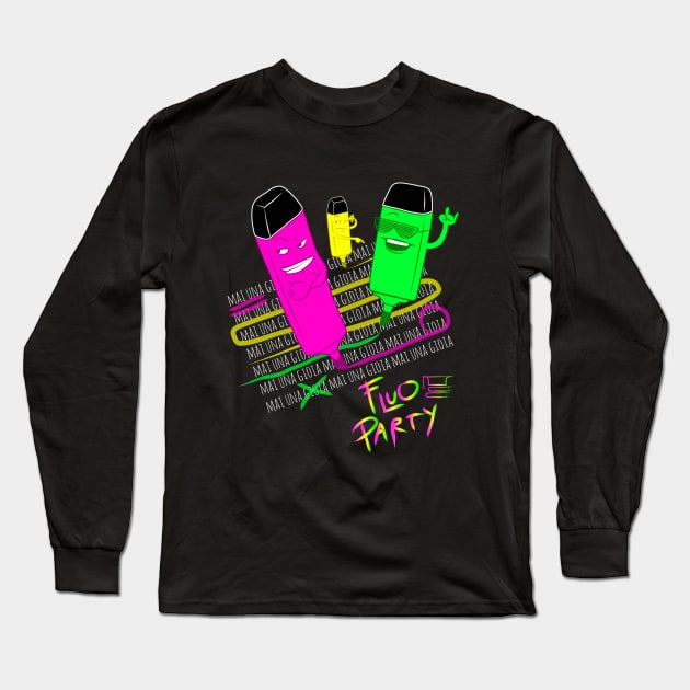 Fluo Party #mainagioia Long Sleeve T-Shirt by LVTU